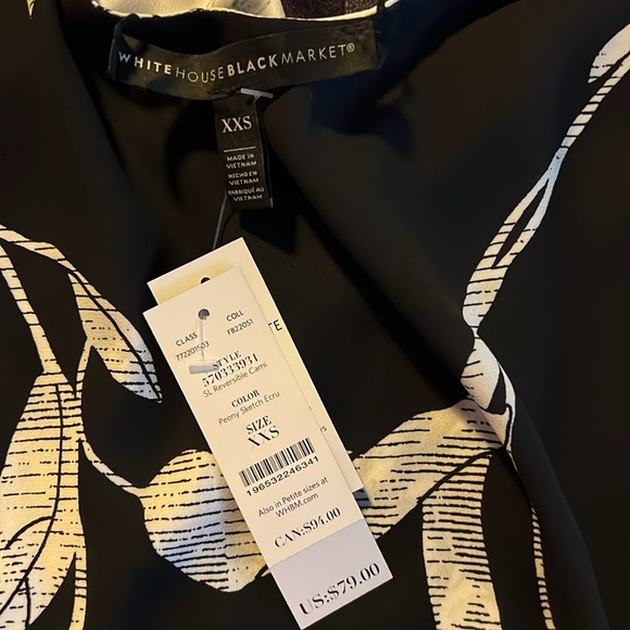 White House Black Market Satin Reversible Cami Top Sz XXS NEW With Tags 🍉🐇☀️ - Picture 3 of 6